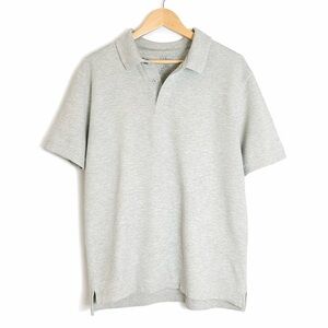 L.L. Bean Light Grey Trim Fit L Reg Polo Shirt 100% Cotton